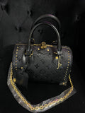 Black & Gold Designer Inspired Duffle Bag